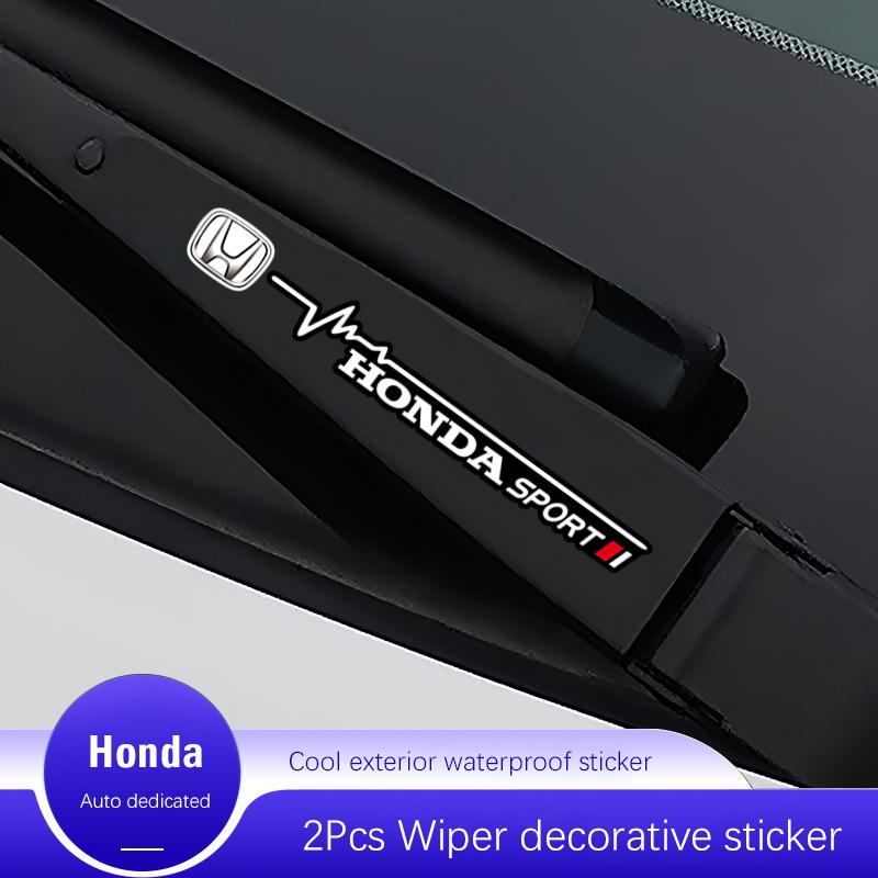 2Pcs Car Stickers Wiper Decoration Sticker For Honda Civic Accord Fit Jazz Pilot CRV Odyssey Passport City Shuttle HRV Vezel Ny1
