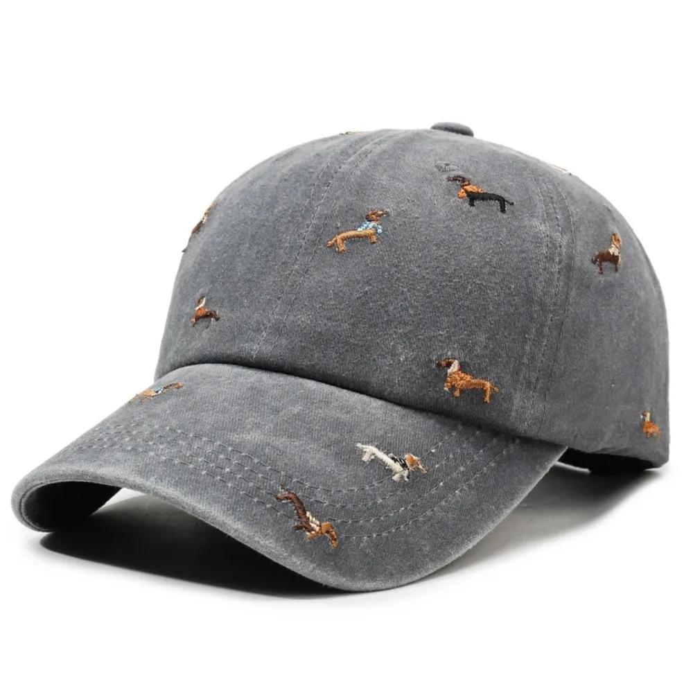 Casual Embroidery Puppy Baseball Cap Versatile Breathable Sunscreen Hats Uv Protection Peaked Cap For Leisure Outdoor