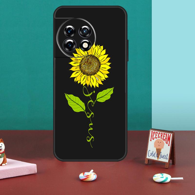 

Sunflower Jesus Christ For OnePlus 13R 12R 10R 13T 10T 8T 11 12 13 15 Case For OnePlus Nord 5 CE 2 3 4 Lite N20 N30 OnePlus Nord 5