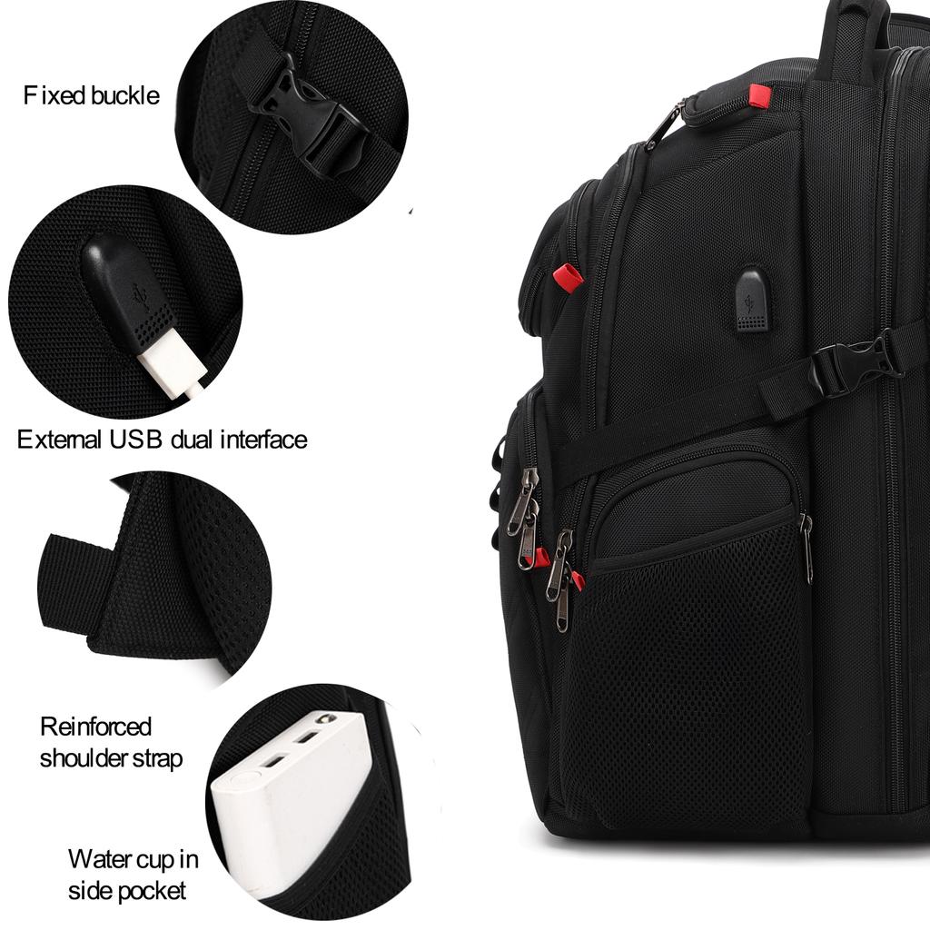 Travel Laptop Backpack 17 Inch Business Durable Backpack With USB Waterproof University Backpack For Men And Women