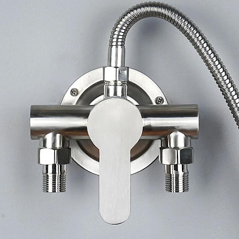 Single Handle Shower Mixer Tap 304 Stainless Steel Bathroom Faucets Wall Mounted Hot and Cold Faucet Shower Accessories