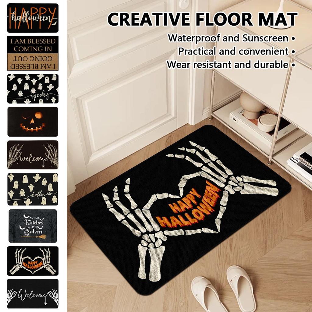 Halloween Floor Mats Holiday Decoration Porch Door Mats Bathroom Water-absorbent And Dirt-resistant Floor Mats