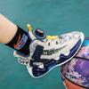 Foreign trade new four-season children's basketball shoes medium and old children's rotating buckle breathable mesh non-slip and wear-resistant act