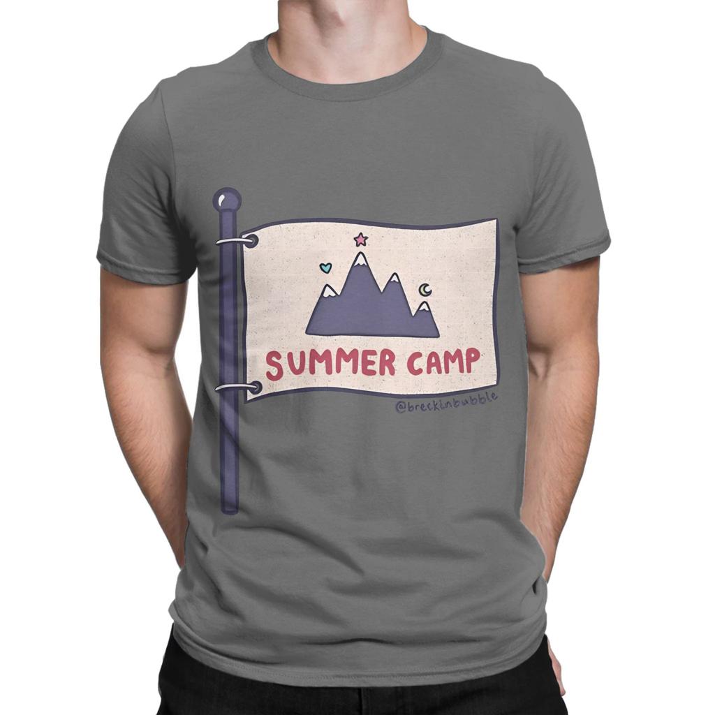 Summer Camp Island Flag Funny 100 Cotton TShirt summer camp island Tops Tees For Unisex