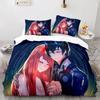 Nouveau Ensemble de Linge de Lit Darling In The Franxx Couvre-lit Simple Jumeau Complet Queen King Size Ensembles de Lits Aldult Kawaii Housse de Couette Famille 23 pièces