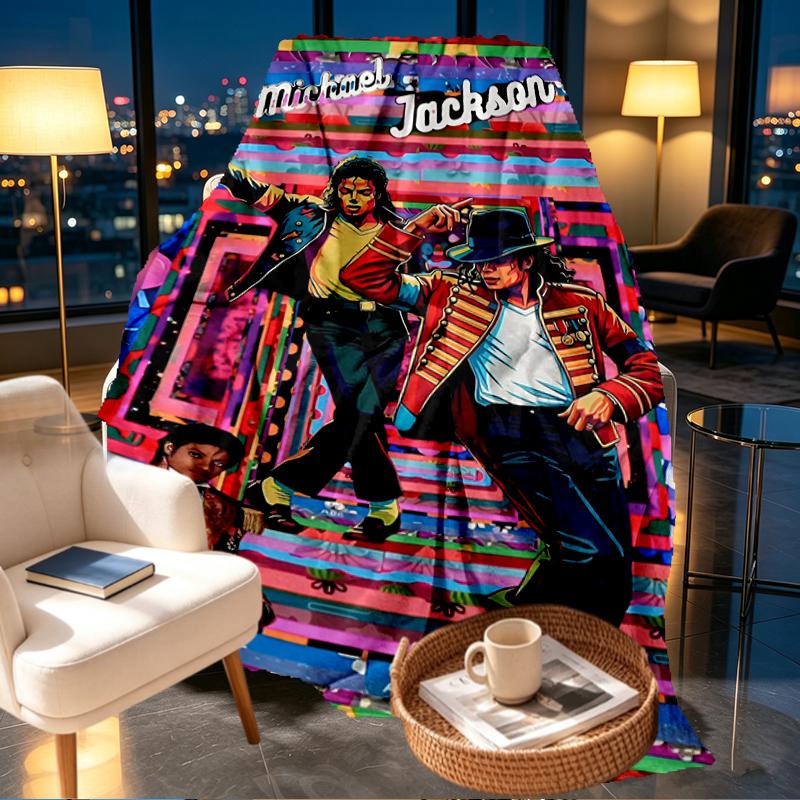 Coperta Stampata Michael Jackson - Morbida e Confortevole, per Camera da Letto, Viaggio, Divano, Decorazione Casa - Regalo di Compleanno Natale per Amico