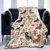Cute Dachshund Blanket Soft Flannel Cartoon Print Blanket Sofa Bedroom Dormitory Nap Blanket
