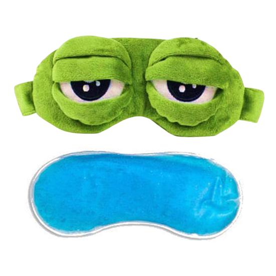 

3D грустная лягушка чехол для сна милый мультяшный дизайн животных чехол для глаз мягкий дышащий дорожный глазной патч для сна во время путешествия медитация Frog