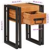 Side Table with Drawers 30 X 30 X 40 Cm Solid Acacia Wood