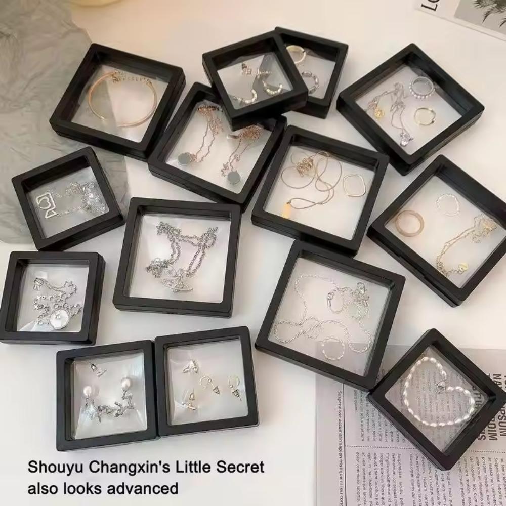 

L/M/S Simple Film Suspension Box Transparent PE Film Jewelry Box Ins Style Earrings Necklace Storage Packaging Storage Container S