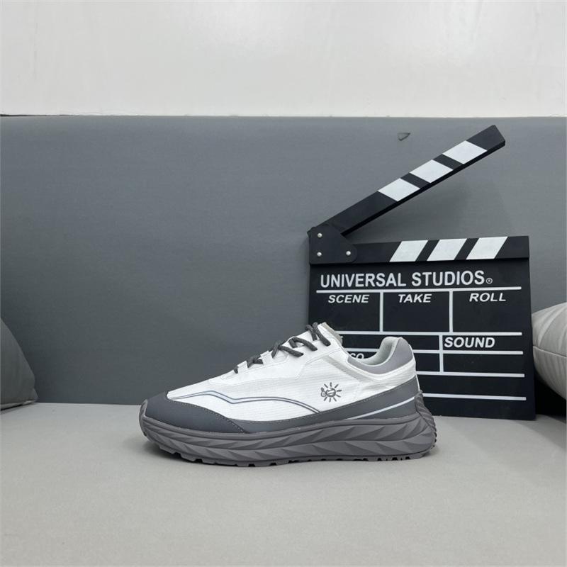 

Summer mesh breathable thick-soled round head lace-up medium casual board shoes ms 38