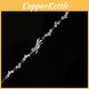 Highend Bowknot Bracelet For Women Summer Geometric Copper Jewelry With Rhinestones