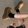 Single shoes autumn retro board shoes small thick soles heightening casual Birkenstocks