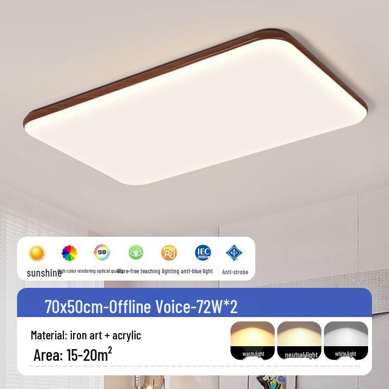 Original Wood LED Ceiling Light for Living, Study, Dining Rooms & Bedroom