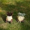 Cute Resin Cat Planter Rocking Chair Style  Hanging Kitten Planter Home and Garden Decorative Pot