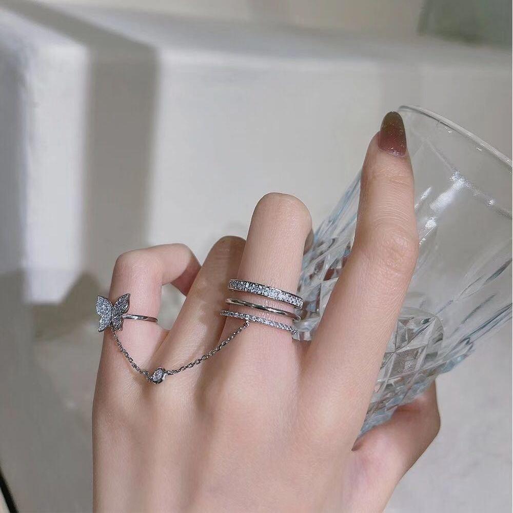 Accessori per gioielli vintage vuoti liquidi da donna con pietra preziosa irregolare estetica ragazza cava pietra rossa