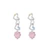 Wholesale S925 Silver Heart-shaped Tassel Earrings For Women Trendy And Cool Design