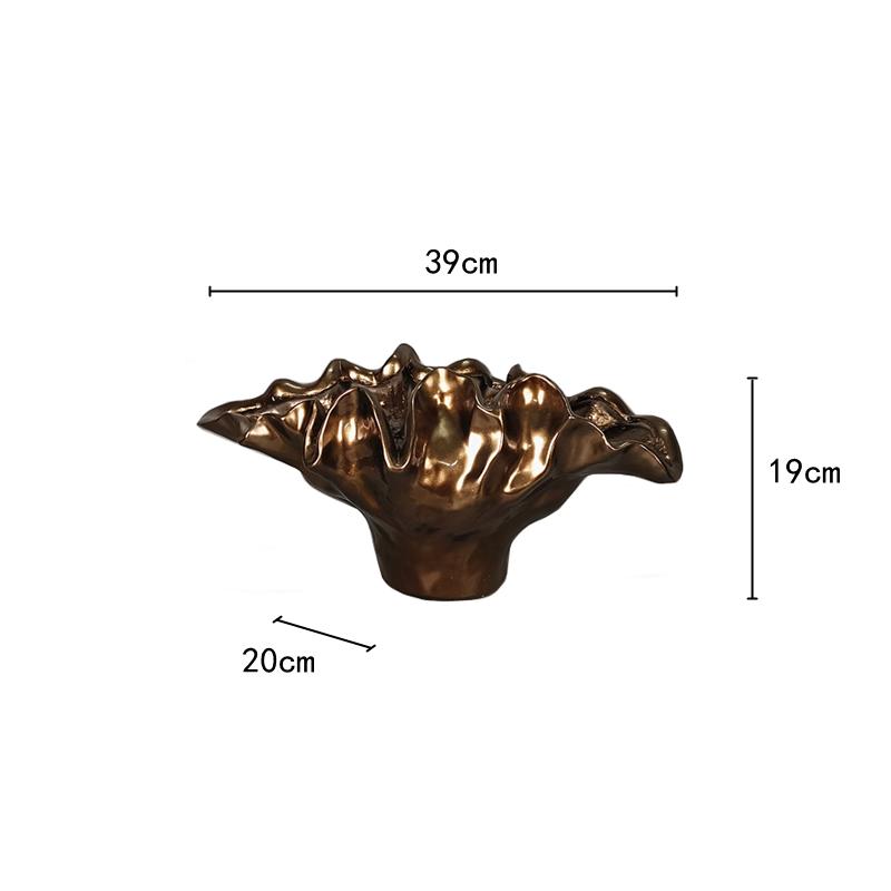 Resin Handicraft Flower Vase Flower Pot Irregular Wave Edge Abstract Resin Basin Floral Arrangement Accessories Home Decoration