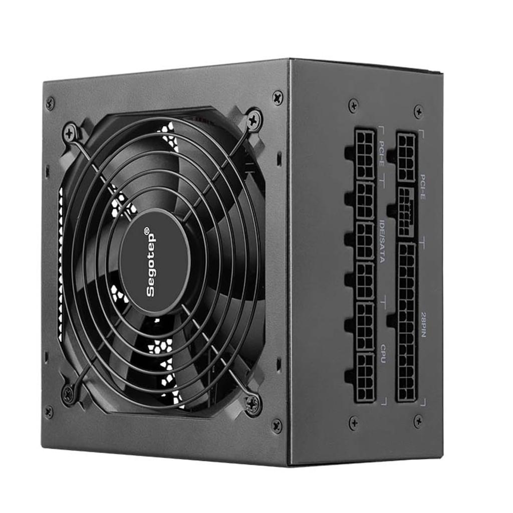 Segotep 80PLUS GOLD Certified Power Supply GM750W with ATX 120mm Fully Modular Compact 140mm Depth High-Efficiency 3.1 Fan, Design,