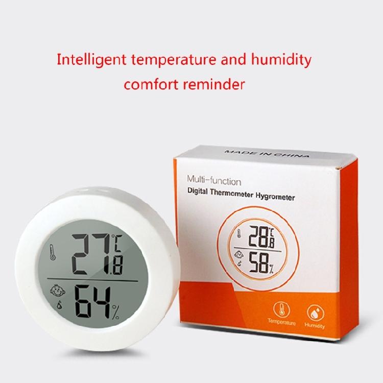 Round Temperature Humidity Meter Gauges Monitors Large LCD Display for Office