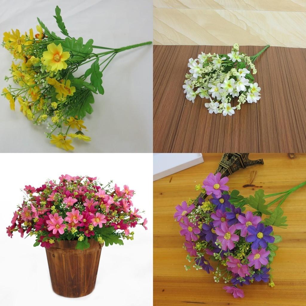 Lifelike Artificial Chrysanthemum Bouquet With 28 Daisy Heads For Home And Party Decor