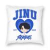 Jinu KPop Dämonenjäger Kissenbezug Druck Polyester Kissenbezug Dekorativ Saja Jungen Zierkissenbezug Bezug Zuhause Reißverschluss