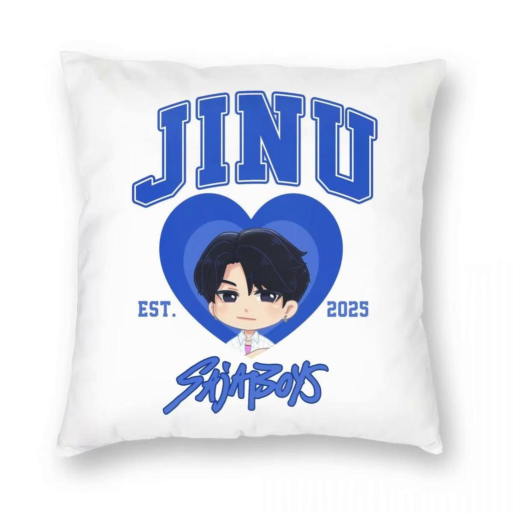 Jinu KPop Dämonenjäger Kissenbezug Druck Polyester Kissenbezug Dekorativ Saja Jungen Zierkissenbezug Bezug Zuhause Reißverschluss