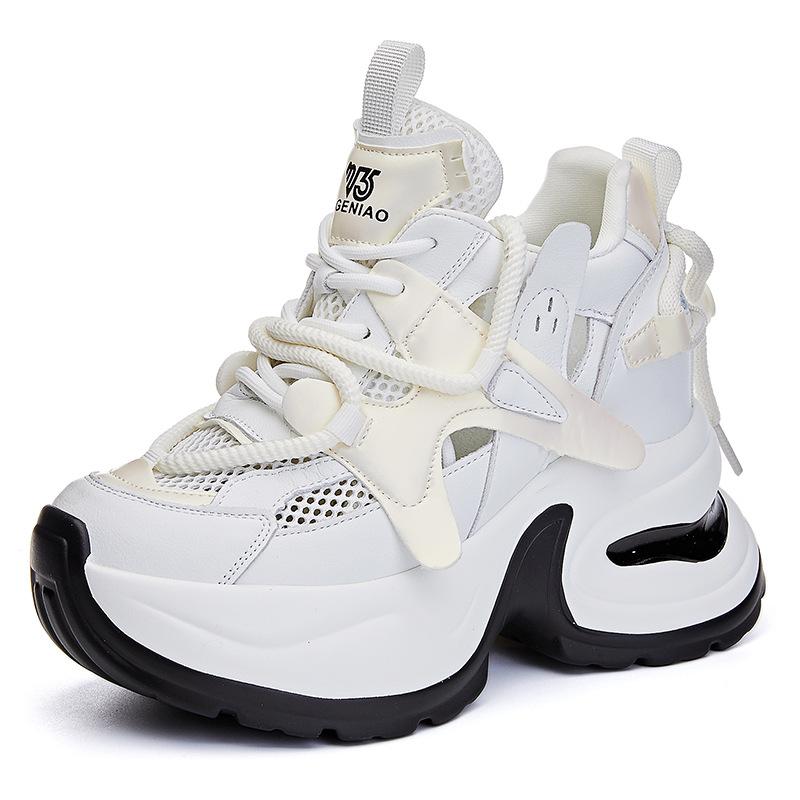 

Inner height increase 1 new breathable dad shoes thick-soled mesh small sports and leisure shoes A 34 белый