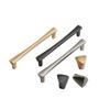 Black Minimalist European Cabinet Door Handle Drawer Single Hole Pulls Hardware Furniture Accessories