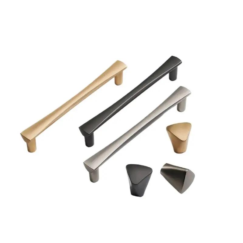 Black Minimalist European Cabinet Door Handle Drawer Single Hole Pulls Hardware Furniture Accessories