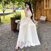 Seaside wear lace waist halter suspender dress, women are especially beautiful in early summer, pinched waist skirt