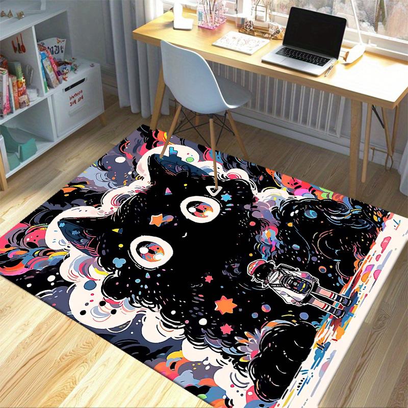1pc Office Carpet: Anti Slip Anime Cartoon Design Rug Perfect for Home Decor, Living Room, Bedroom, Game Room & Dormitory