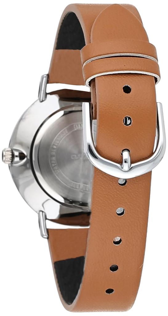 CASIO Minimalist Beige Dial Brown Leather Band Analog Brown LTP-VT01L-5B Women's Watch,