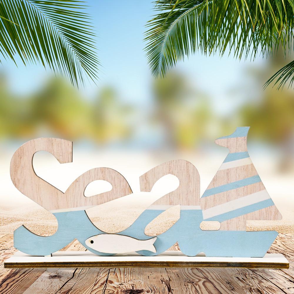 Artistic Style Mediterranean Wooden Decoration In Ocean Blue For Stylish Accents Home