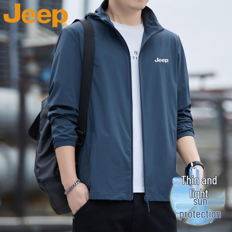 

JEEP Men s Summer Lightweight Sun Protection Jacket 6XL