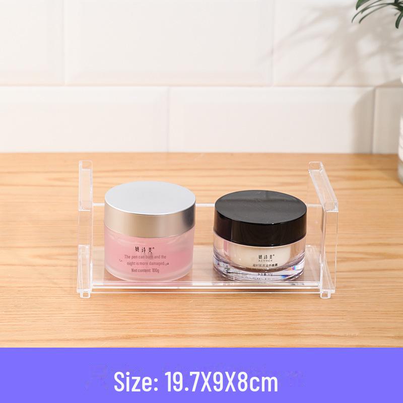 Clear Lid Cosmetic & Stationery Organizer: Narrow Drawer Box for Lipstick, Sundries, Eyebrow Brush, with Cover