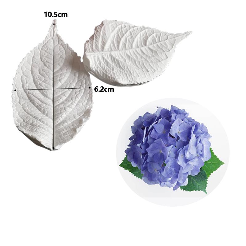 

НОВАЯ большая силиконовая форма в виде листа гортензии, инструмент для украшения торта, шоколадная мастика, сахарная помадка, форма M2476