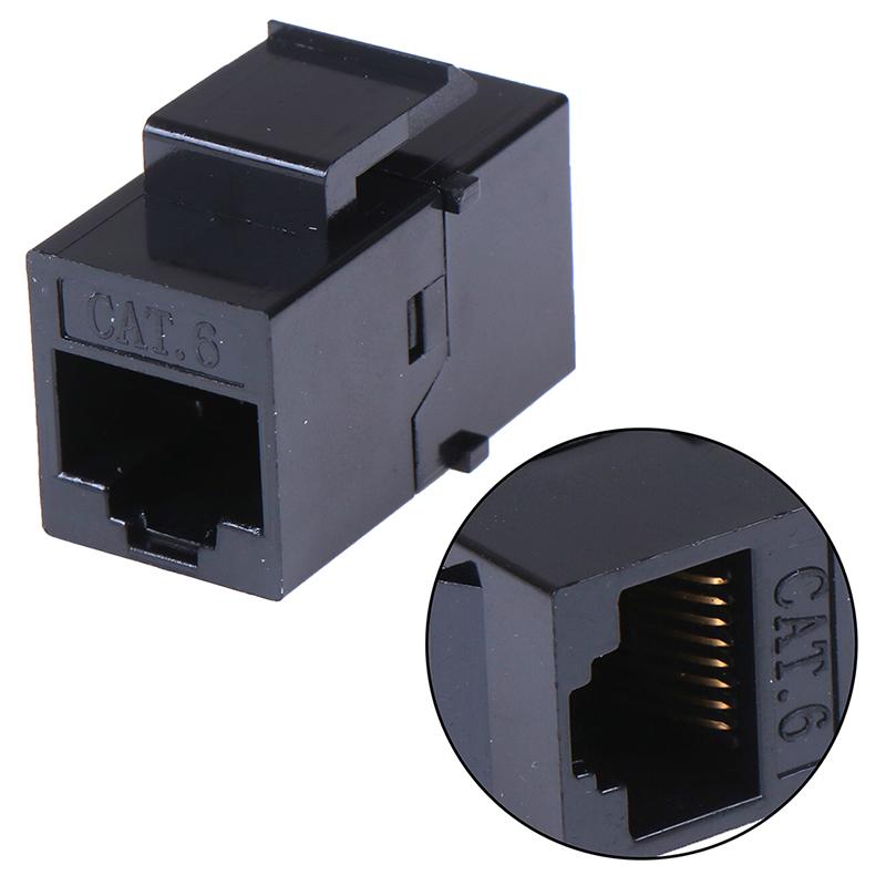 Adaptor conector Rj45 mamă la Utp Cat5E Cat6 Keystone Jack inline