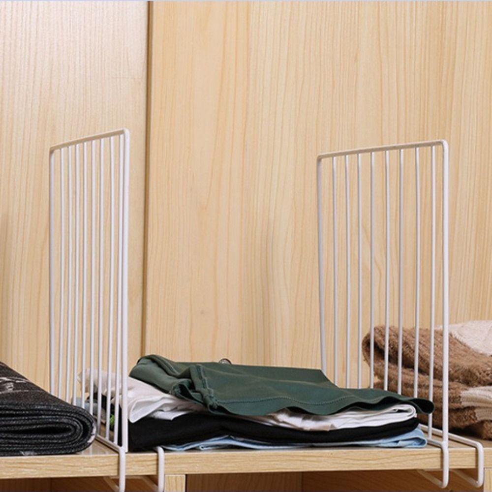 Metal Closet Divider White Shelf Divider Space Saving Closet Separator For Bedroom