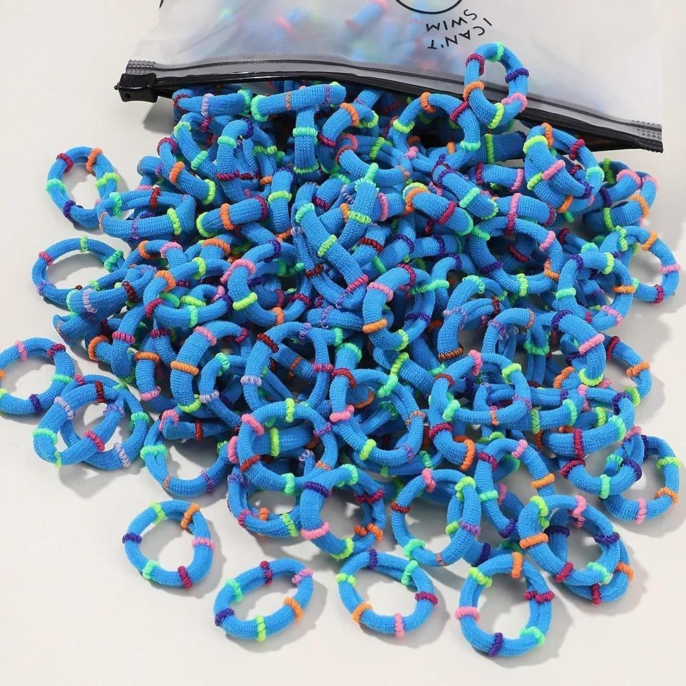 40/60pcs Kids Colorful Small Rubber Bands Girls Hair Ties Headbands Non Damaging Tie Ponytail High Elastic Durable Hair Rope Set