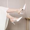 Sexy Small Heels, Slim Heels, Minimalist Pointed Sandals, 9cm Toe Closure High Heels Sandals Women Shoes