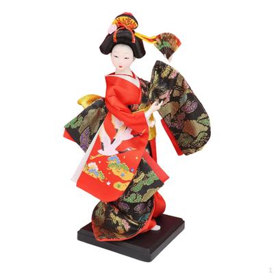 Etnická japonská panenka Gejša Sběratelská figurka Ženská soška Kimono pro domácí kancelář