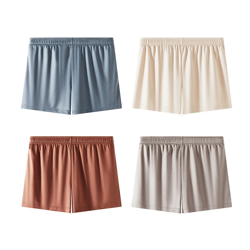 Pánské Pánské Šortky Prodyšné Saténové Luxusní Kalhotky Chladivé Ledové Hedvábí Boxerky Pohodlné Bezešvé Vysoce Elastické Jednobarevné 1 ks