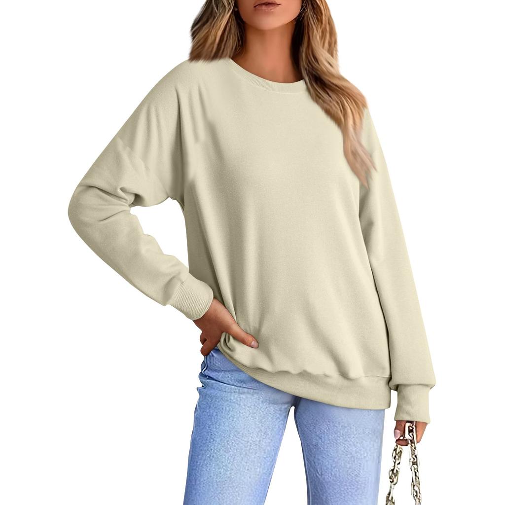 Women's Fashion Casual Loose Solid Color Sweatshirt
