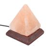 Himalayan Salt Lamp USB RGB 7 Colors Changing Hand Carved with Wood Base Pyramid Crystal Salt Rock