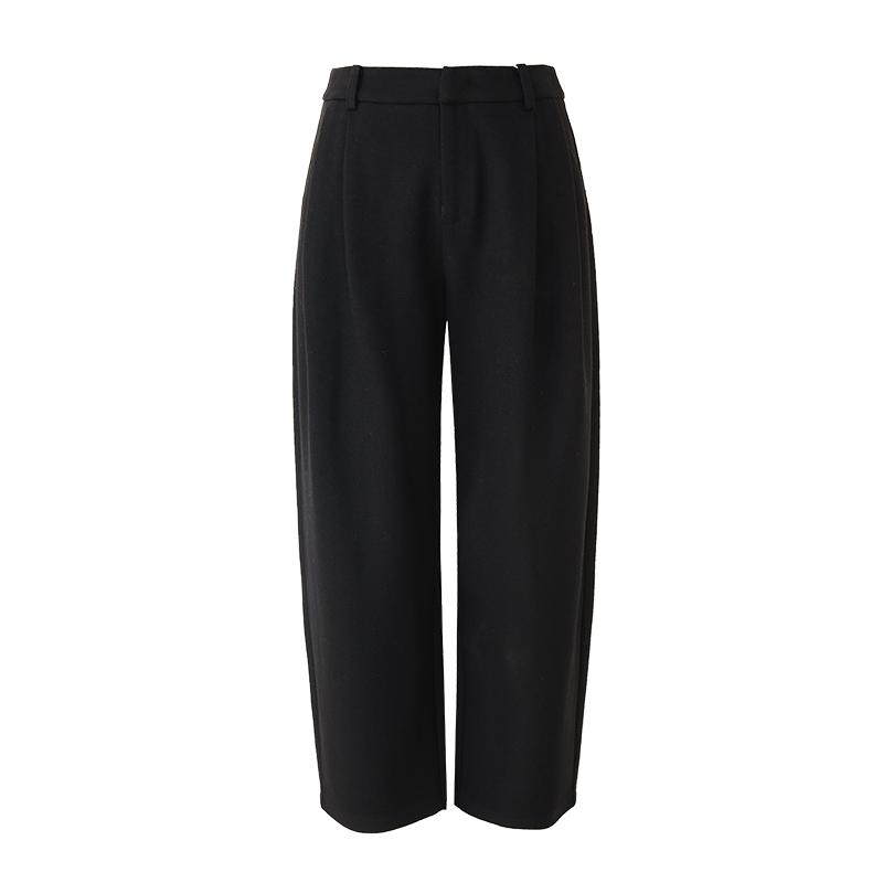 Versatile temperament banana pants for women, elegant commuting, 9-inch wide leg casual pants for women