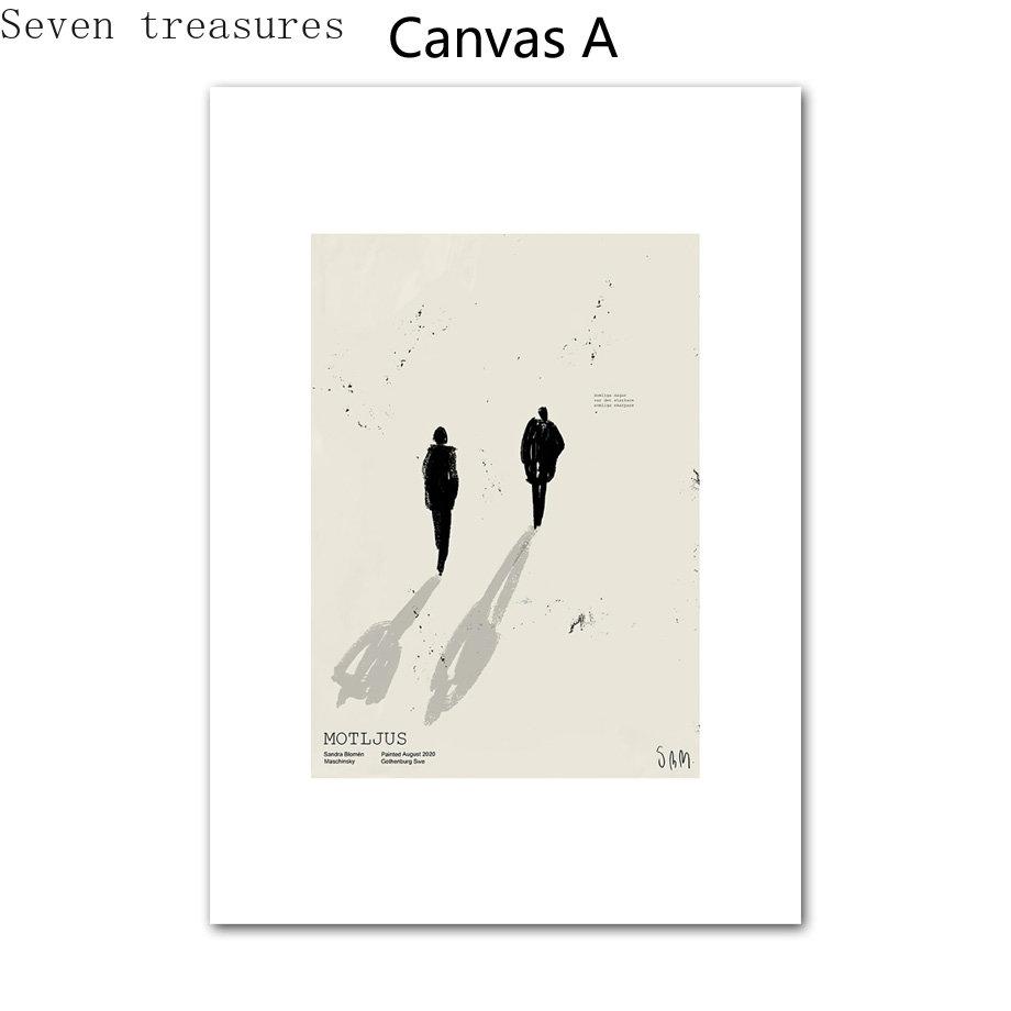 

Abstract Minimalism Geometry Silhouette Canvas Painting Wall Art Nordic Posters And Prints Wall Pictures For Living Room Decor 21X30cm No Frame