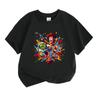 Kids Boys Girls Crew Neck Short Sleeve 100% Cotton T-Shirt, Funny Colorful Cartoon Adventure Character Print Casual Soft Tees for Children Daily Play