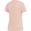 Adidas Solid Color Letter Logo Sports Fitness Short Sleeve T-Shirt Women Tops Pink EI4584