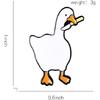XAM 1-3PCS Cute Animal Brooch Cute Enamel Cat Oil White Goose Duck Pins Funny for Backpacks Fits Women Men Girls and Boys-Goose